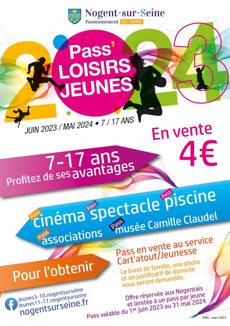 Pass' Loisirs Jeunes 20232024 Ville de NogentSurSeine